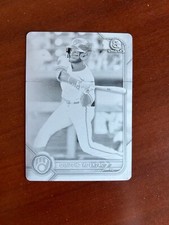 Jackson Chourio, Chrome-Black Printing Plate 1/1 #BDC-115 - 2022 Bowman Draft