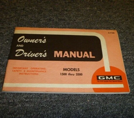 GMC C/K K1500 K2500 K3500 1970 camioneta pickup manual de mantenimiento del operador del propietario Foto 1 de 1