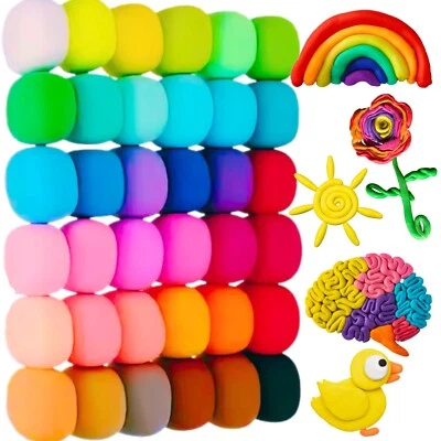 Luftgetrocknete Modelliermasse 36 Farben 3 Werkzeuge Kinder Bastelmasse Sets NimNik - Bild 1 von 4