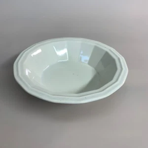 Vintage 6" Runde Weiß Geometrisch Gemustert Keramik Servierschale - Bild 1 von 9