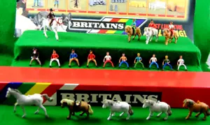 Various 1:32 BRITAINS FARM 2080 HORSE & 2081 SHETLAND PONY HORSES & RIDERS Lot - Picture 1 of 122