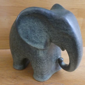 Majolika VW Elefant Afrika 1990 Keramik glasiert Dietmar Liedke - Bild 1 von 5