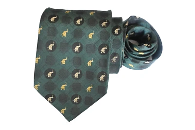 CORBATA HOMBRE JIM THOMPSON VERDE/ELEFANTE ESTAMPADO ANCHO: 3.75" LARGO: 57" Foto 1 de 3