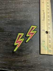 Lightning Bolt Iron On Patch 2 Pack - Picture 1 of 1
