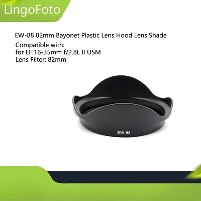 Parasol plástico bayoneta EW-88 82 mm para EF 16-35 F2,8L USM II Foto 1 de 4