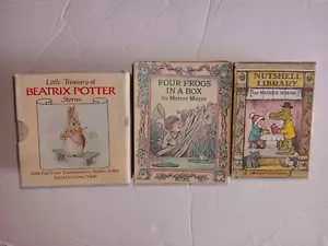 FOUR FROGS IN A BOX - NUTSHELL LIBRARY - LITTLE TREASURY OF BEATRIX POTTER - Picture 1 of 3