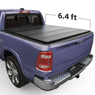 6.4FT Hard Quad-fold Tonneau Cover For 2003-2025 Dodge Ram 1500 2500 3500 On Top - Image 1 of 4