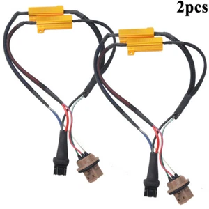 2x 7443 7444NA Hyper Flash Fix No Error Wiring Adapter for LED Turn Signal Light - Picture 1 of 4