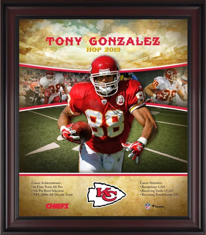 Tony Gonzalez Kansas City Chiefs Framed 15x17 Hall of Fame Career Profile Cover