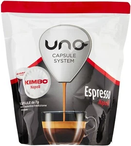 48 CIALDE CAPSULE CAFFE'  KIMBO UNO SYSTEM MISCELA NAPOLI ORIGINALI - Imagen 1 de 2