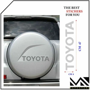 ADESIVO stickers SCRITTA TOYOTA RAV4 VANO RUOTA CON COLORE ARGENTO - Foto 1 di 1