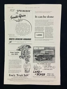 Land Rover South African Air Magazine Ad 10.75 x 13.75 Norwich Union Insurance - Picture 1 of 4
