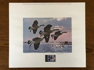 1985 NEW YORK Migatory Bird & Conservation Print & Stamp Larry Barton  - Bild 1 von 6