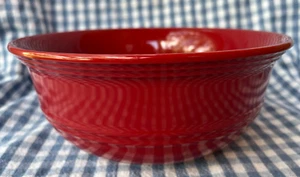 MAINSTAYS ~ RED STONEWARE ~ 9" VEGETABLE SERVING BOWL ~ - Picture 1 of 8