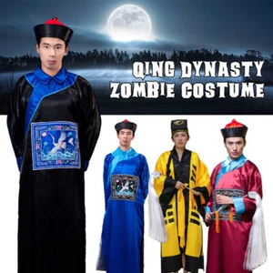 Chinese Ancient  Clothing Eunuch Zombie Taoist Costumes Halloween Suit Cosplay - Bild 1 von 21