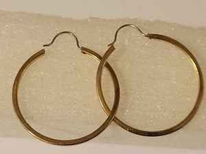 Goldtone Lightweight Mini Hoop Earrings - Picture 1 of 4