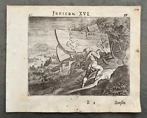 SIMSON MIT DEM STADTTOR VON GAZA SAMSON HEBRON KUPFERSTICH 1625 MATTHAEUS MERIAN - Bild 1 von 6