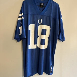 Colts Peyton Manning 18 Blue XL Jersey Reebok Team Apparel NFL Players - Picture 1 of 11