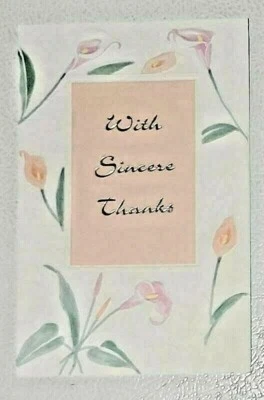 MAJESTIC GREETINGS 1 Sincere Thank You Greeting Card/Envelope Friend Family Thoughtful Special Kind