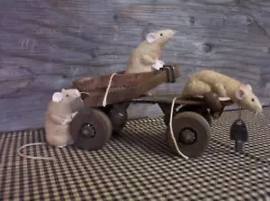 Primitive 3 Styles 4" Rustic Mouse Mice Paper Sewing Pattern Easy to Follow - Picture 1 of 6