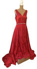 Jj's House Sheath/column Sweep Train Lace Satin Prom Dress 16 Bnwt Rrp £207