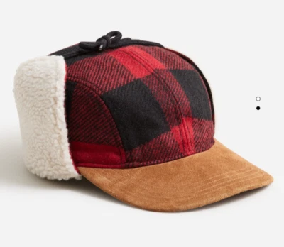 Gorra de cazador de lana inglesa J.Crew nueva con etiquetas con ala de gamuza talla L-XL BU968 Foto 1 de 4
