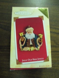 Hallmark Andenken Santa Glocke Ornament Jolly Old Kris Jingle 2004 Neu in Box - Bild 1 von 3