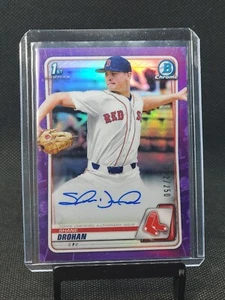 2020 1st Bowman Draft Chrome ~ Shane Drohan ~ Purple 222/250 ~ #CDA-SD ~ Auto - Picture 1 of 5