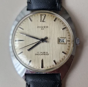 Vintage ANKER 55 Date 17Rubis Antimagnetic Shockproof German Made from 60's - Picture 1 of 19