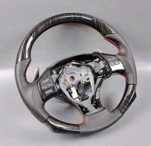 IS250 IS350 ISF LEXUS 07 - 12 HYDRODIPPED RED STICHES MULTIMEDIA STEERING WHEEL - Picture 1 of 20