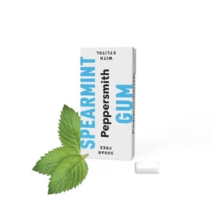 Peppersmith ENGLISH SPEARMINT XYLITOL Sugar Free & Vegan Gum (Pack of 12) - Picture 1 of 3