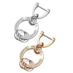 Damen Armband Metall Auto Schlüsselanhänger Keychain für Autoschlüssel Glitzer Schlüsselring - Bild 1 von 8