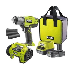 Ryobi Reifenwechsel-Set, Akku-Schlagschrauber, Akku Kompressor, Reifenwechsel - Bild 1 von 8