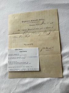 CIVIL WAR CAPTURED MANSFIELD LOUISIANA & WOUNDED 23d WISCONSIN POW PAY @258 - Picture 1 of 18