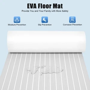 240x90cm Teca EVA Espuma Yate Barco Suelo Alfombra Cubierta Autoadhesiva - Imagen 1 de 12