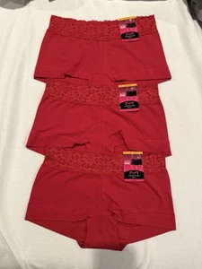 NEW Maidenform Boyshort Fits Like A Dream Panty 3 Pair Women Size 5 Small 40859 - Picture 1 of 5