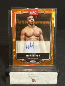 2025 Topps Chrome Sapphire UFC Alonzo Menifield Autograph Orange #1/25 - Picture 1 of 3