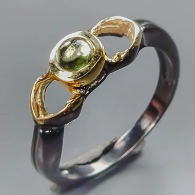 Jewellery Natural Peridot Ring 925 Sterling Silver Size 5 /R437870 - Image 1 of 4