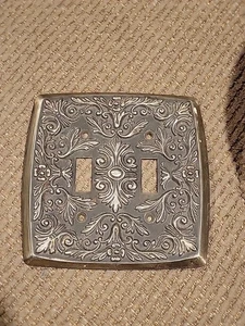 Holton Ornate reclaimed double light Switch cover plate Antiqued Bronze 3052 - Picture 1 of 2