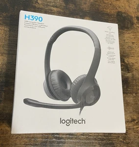 Logitech H390 Negro Sobre la Oreja Auriculares con Micrófono y Botón de Silencio - Nuevo En Caja - Imagen 1 de 4