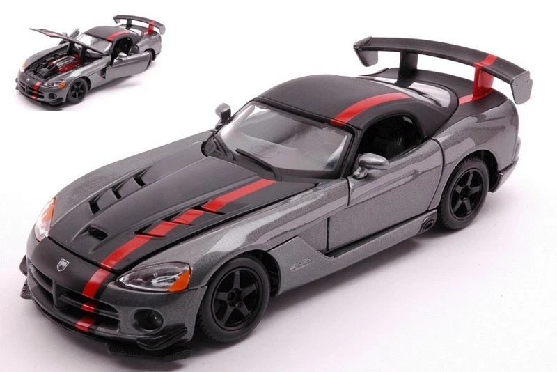 Dodge Viper SRT10 ACR Silvergun/Black 1:24 BURAGO 22114G - Immagine 1 di 1
