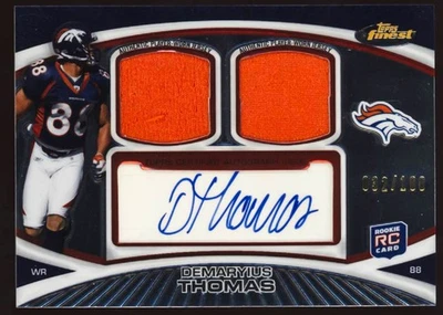 2010 Finest Demaryius Thomas Auto RC #/100 Dual Relic Patch Rookie RPS Football - Image 1 of 2