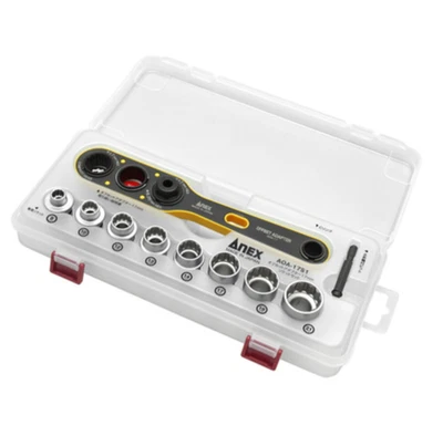 ANEX AOA-17S1 Offset Adapter 17mm Socket Set – Made in Japan - Image 1 of 4