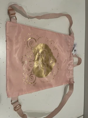 全新带标签 Disney Parks Bibbidi Bobbidi Boutique Cinch Sack Bag Princess 13"Wx15"L — 第 1/4 张图片