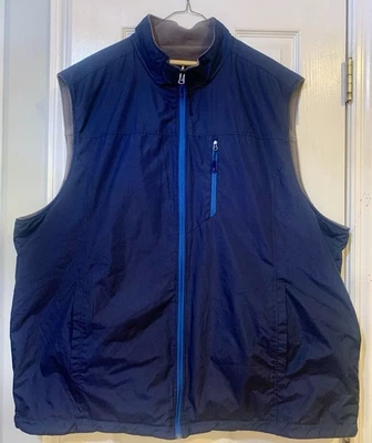 Izod Performance Reversible Full Zip Vest Men’s Sz 2XLT Classic Blue & Gray - Image 1 of 4