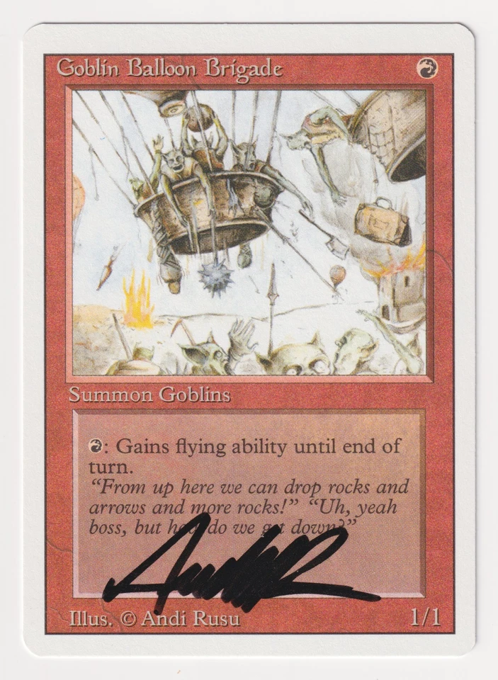 Signed Goblin Balloon Brigade Proof LP Revised Artist Andi Rusu MTG Magic AP! - Image 1 of 2