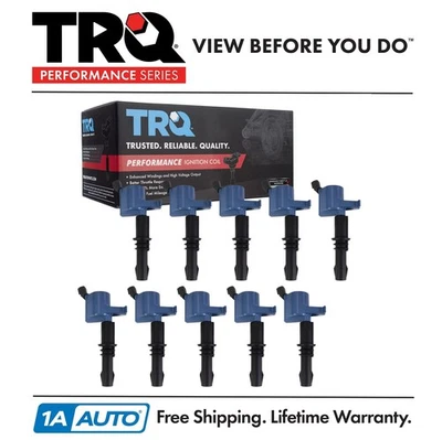 Juego de bobinas de encendido TRQ para Ford F-250 F-350 F-450 F-550 Super Duty 2005-2008 Foto 1 de 4