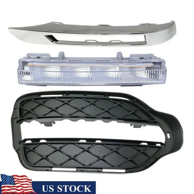 Right Front Fog Light Grille Chrome Trim Cover For Mercedes-Benz 2013-15 GLK250 - Image 1 of 4