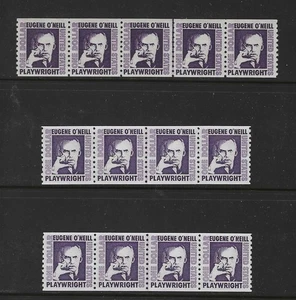 1966/73 US $1 Eugene O’Neil Sc.1294(1) and 1305c(2) coil stamps. - Picture 1 of 2