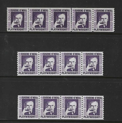 1966/73 US $1 Eugene O’Neil Sc.1294(1) and 1305c(2) coil stamps. - Image 1 of 2